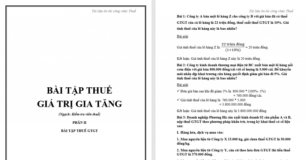 tài liệu công chức thuế