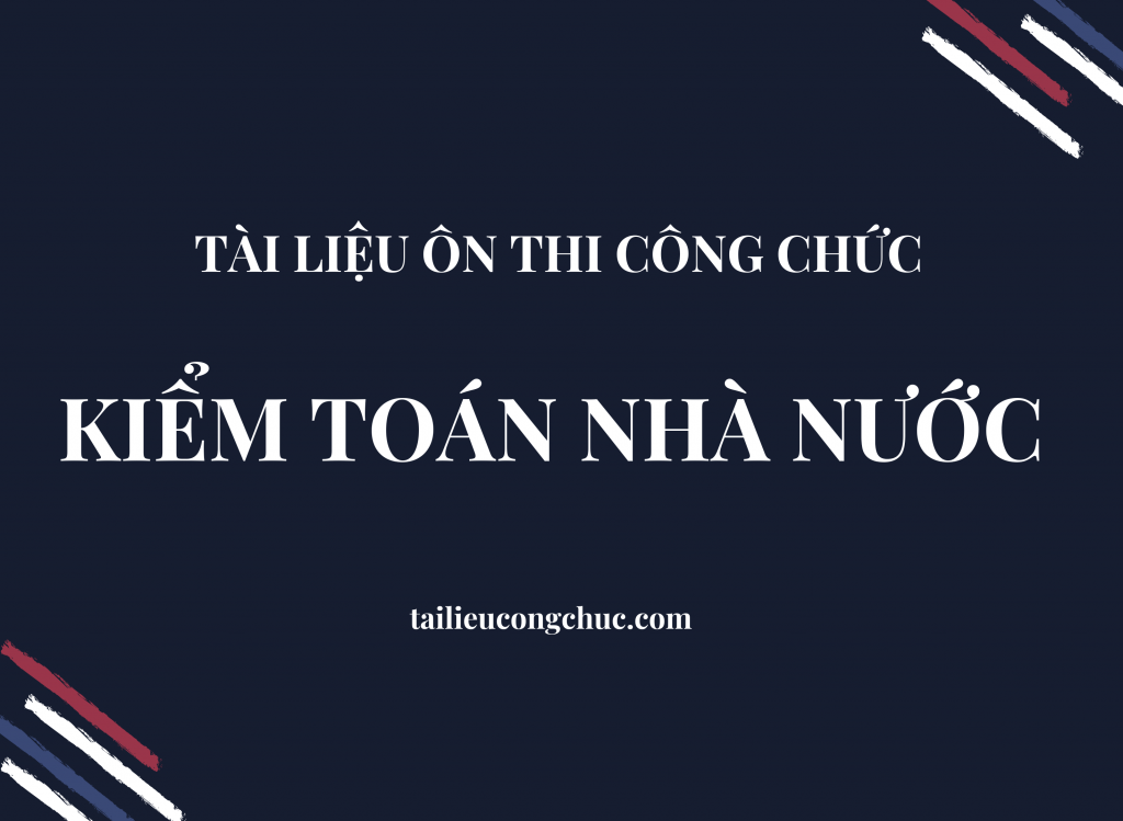 tài liệu ôn thi Kiểm toán nhà nước 